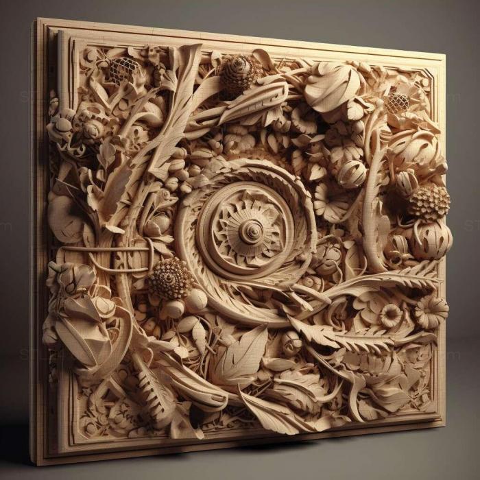 Patterns and decorations (stl Argopistes 4, PATTERN_1772) 3D models for cnc